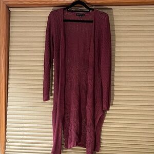 Maroon Knit Cardigan